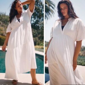 Anthropologie 3X The Kallie Flowy Maxi Dress